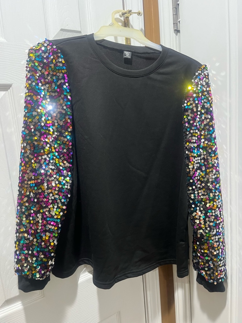 SHEIN Black Curve 2XL Crewneck Top